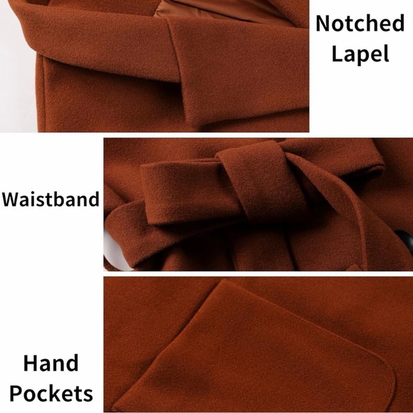 Hooever/Women's Double Breasted Wool Blend Coat/Size: S - Picture 9 of 16